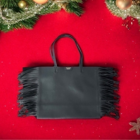 Victoria’s Secret Faux Leather and Suede Tassel X-Large Tote NWT